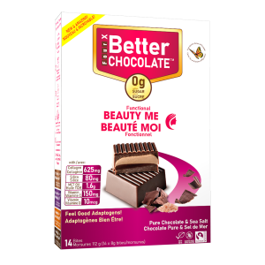 Beauty Me Functional Chocolate with Benefits, real chocolate & sea salt